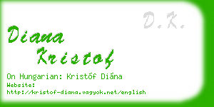 diana kristof business card